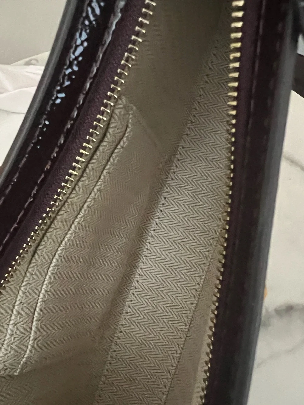 Tory Burch Burgundy Oxblood Textured Patent Shoulder Bag NWT
